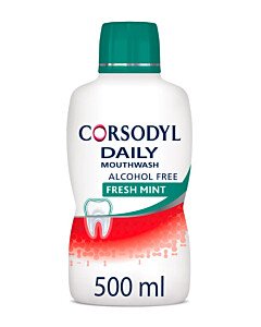 Corsodyl Daily Mouthwash Freshmint Alcohol Free x 500ml (New Formulation)