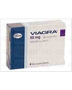 Viagra (sildenafil) 50mg Tablets x 4